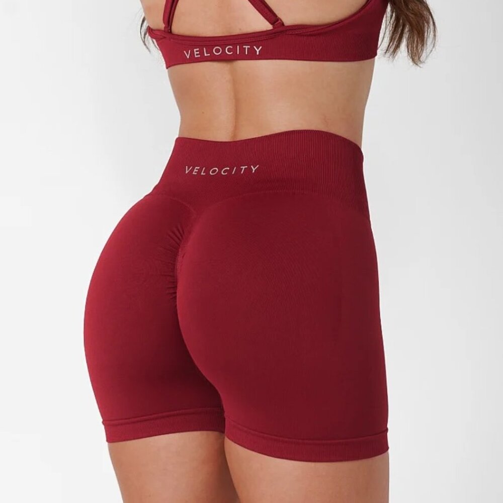 NWT Velocity Signature Scrunch Shorts in Chilli - Size XS